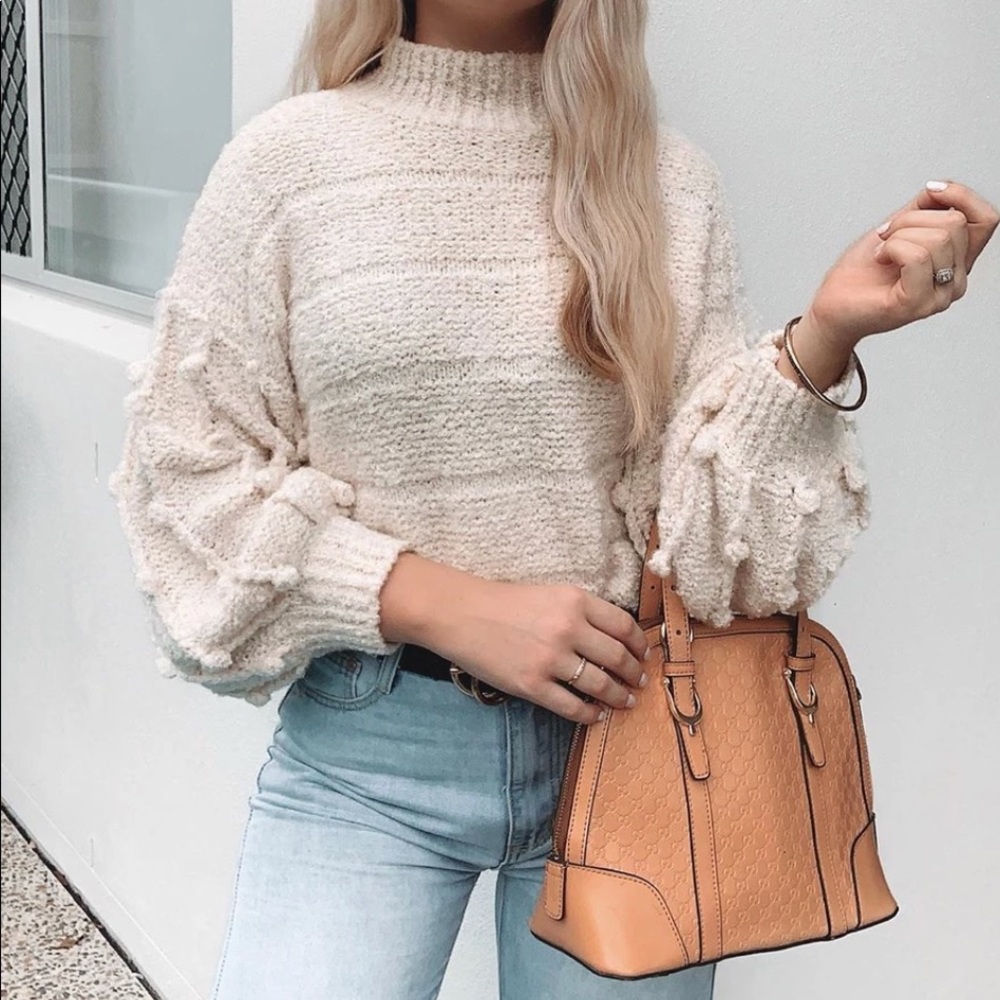 Esther & Co. Snowfall Knit - Cream sweater